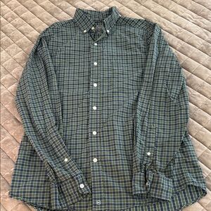 Vineyard vines Men's green and blue  Plaid Button-Down Shirt